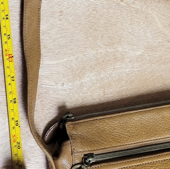 Vintage Fossil “1954” Genuine Brown Leather Crossbody Bag 75082 Y2K - Picture 5 of 12